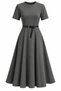 Gray Short Sleeve Dress - 2Y261013