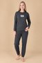 Fawn 6002 Interlock Cute Dog Pattern Winter Home Women's Pajama Set - 2