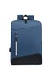 Backpack with usb port, waterproof school and laptop bag - navy blue