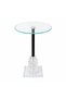 Modern Side Table with Glass Top - 2