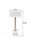 Modern Side Service Table with Marble Surface and Base - 3