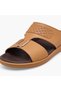 Men Textured Leather Arabic Sandals - 4