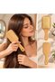 Bamboo Hair Comb – Metal Tip, Wide Surface, Wooden Handle Hair Detangling and Combing Brush - 2