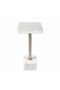 Modern Side Service Table with Marble Surface and Base - 2