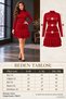 Skirt Ucunda Double Layer Ruffle |   Women's Half Turtleneck Long Sleeve Gathered Sandy Dress - 6