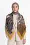 Arcadia Pattern Wool Cashmere Shoulder Scarf - 2