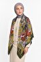 Granate Pattern Wool Cashmere Shoulder Shawl - 2