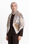 Veranda Pattern Wool Cashmere Shoulder Scarf