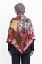 Savana Pattern Wool Cashmere Shoulder Shawl - 3