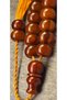 Natural German Caramel Clay Crimped Amber Prayer Beads – Ömer Naci Usta – Ottoman Antique Mihteri Havşa – 11.20 X 14.35 mm - 4