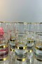 As2 Decorated Matte Gold Striped 420055 Azur Soft Drink Glass Set of 6 - 2