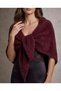 Women's Soft Textured Tie-Front Elegant Shoulder Shawl Knitwear Shawl - 2