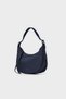 Baguete Shoulder Bag with Buckle - Dark Blue - 2