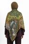 Mithra Pattern Wool Cashmere Shoulder Shawl - 3