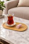 Oval Bamboo Presentation Tray, Oil and Soap Dispenser Base, Mini Tray with Border, 20X12 cm - 4