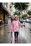 Children's Hooded Waterproof Raincoat - Owl and Umbrella Printed (6-8 Years / 128 cm) - 3