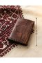 Kubbet-üst-sahra embroidered brown genuine leather men's vertical wallet 12*9 cm a200003 - 2