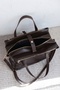 Voluminous Leather Portable Women's Hand and Shoulder Bag with Strap Brown - 5