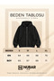 Black Baggy Tracksuit Set Hooded Cardigan Unisex Winter 3 Thread 100% Cotton - 3