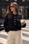 Half Buttoned Soft Textured Knitted Sweater Fhmmzr005