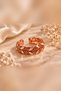 Leaf Patterned Women's Copper Bracelet and Ring Authentic Handcrafted Adjustable Design - 6