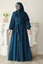Ahsen Mevlana Ferace Shawl Gift Set Petrol Blue - 4