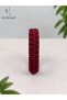 Handmade Burgundy Paracord Parachute Cord Unisex Bracelet with Clip Outdoor Survival Jewelry L Size - 3