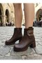 Diana Buckle Leather Women's Boots - 2