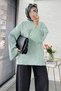 Premium Tok Textured Volan Sleeve Knitwear Sweater - Mint - 4