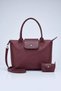 Vx-029 Women's Hand and Shoulder Bag with Mini Wallet Accessories Bordo - 2