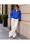 Women's Micro Plaid Patterned Lined Stand Collar Zippered Lace-Up Oversize Bomber Jacket - 5