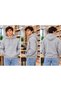 Boys' Hooded Oversized Sweatshirt with Kangaroo Pocket - 2