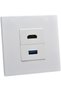 White Multimedia Faceplate Panel USB3.0 Jack HDMI compitable Female To Female Outlet Socket Plug - 2