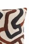 Modern Abstract Geometric Patterned Curly Woven Coffee-Anthracite Throw Pillow Cover (43X43 cm) - 3