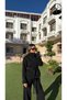 Women's Stand Collar Suede Short Coat Belted Waist Buttoned Suede Jacket - 7