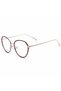 Red & Silver Round Metal Eyeglass Frame