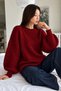 Women's Comfortable Oversized Patterned Sleeve Patterned Knitwear Loose Sweater - 2