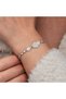 Silver Zircon Stone Fatma Mother Hand Women's Bracelet - 2