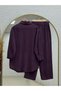 Hümanur Washable Mini Buttoned Trousers Set-Ey038 Plum - 7