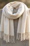 Off-White Color Shoulder Shawl Scarf - 4