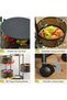 4 Tier Metal Kitchen Vegetable Basket Rotatable Storage Rack Black - 4