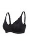 Seamless Wave Edge Bralet - Laser Cut Seamless Underwire-Free Bra with Adjustable Straps - Black - 3