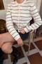 Cycling Collar Stripe Detail Knitwear Cardigan - 4