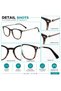 S.Black / Stripe Brown Rectangular Acetate Eyeglass Frame - 5