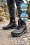 Black-Smoked Lace-Up Zippered Non-Slip Sole Men's Outdoor Trekking Boots 2115 - 3