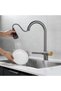Kitchen Sink Faucet with Waterfall, New Design, Spout Purification, Outlet Function, Anthracite Gray, 7 Years Warranty - 2