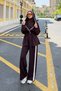 Naly Hooded Suit Plum