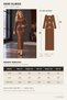 Stylish Leather Dress with Form-Fitting Design and Long Sleeves - 5