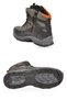 Black-Smoked Lace-Up Zippered Non-Slip Sole Men's Outdoor Trekking Boots 2115 - 5