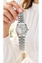Roma Numerals-Calendar-Silver Color Steel Strap-In Stylish Box-Women's Wristwatch - 2